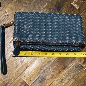 Urban Expressions Blue Woven Clutch